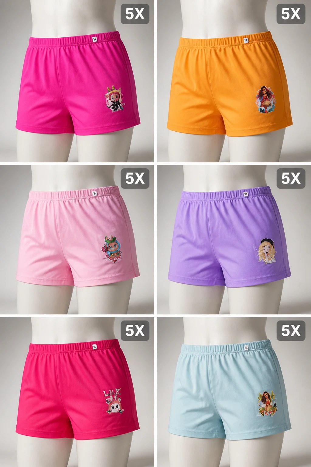 شورت بچگانه لنگه دار پنبه لاکرا5XL